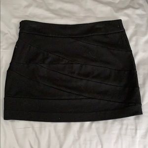 Black bandage mini skirt
